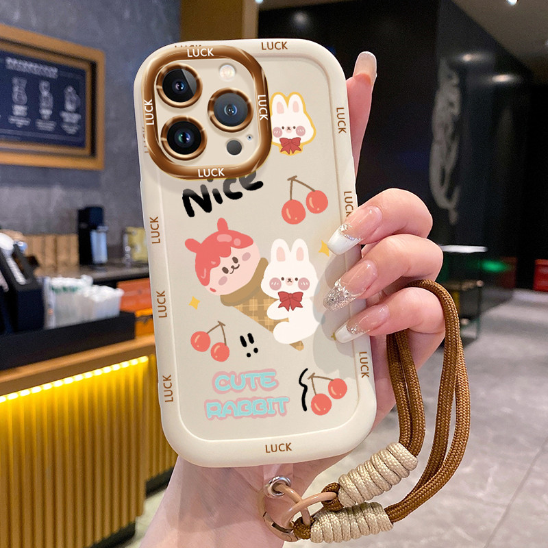Ốp Lưng iPhone 11 11 Pro 11 Pro Max 12 12 Pro 12 Pro Max 13 13 Pro 13 Pro Max Case Hoạt hình Với Lanyard