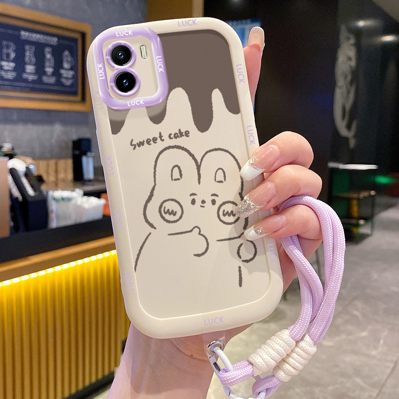 Ốp Lưng VIVO Y15S Y15A Y15C Y01 Case Thỏ Dễ thương Với Lanyard