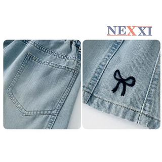 2602.141 - Quần Short Jean Nexxi thêu nơ cho bé size 5-10y