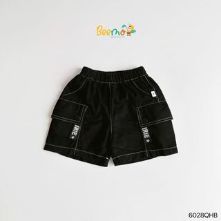 6028QHB - Quần short kaki Beemo kẹp dây trang trí cho bé size 1-6y