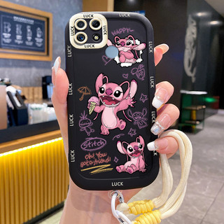 Ốp Lưng Realme C12 C15 C25 C25s C21Y C25Y Narzo 20 Narzo 30A Narzo 50A Case Động vật nhỏ Với Lanyard
