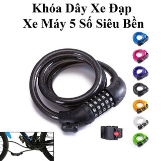 Khóa Dây Xe Đạp Xe Máy 5 Số Siêu Bền