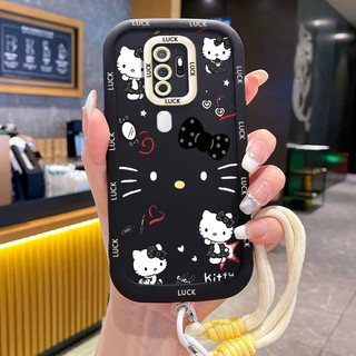 Ốp Lưng OPPO A5 2020 A9 2020 Case Mèo Dễ thương Với Lanyard