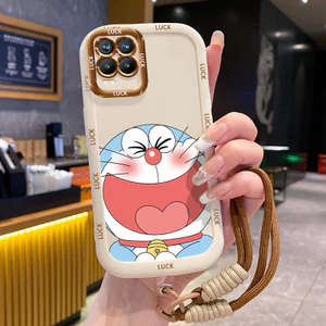 Ốp Lưng Realme 8 8i 8 Pro Narzo 50 4G Case Hoạt hình Với Lanyard