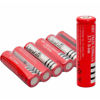 Pin Sạc Đỏ 18650 4200Mah Đầu Nhọn Độ Bền Cao