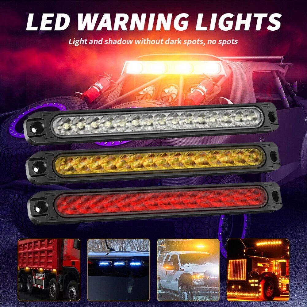 ⭐ Bán chạy ⭐Thanh đèn ô tô 1 / 4X 15LED 12V-24V Đèn dừng gắn cao Đèn hậu phanh 3 chế độ [land-vn]