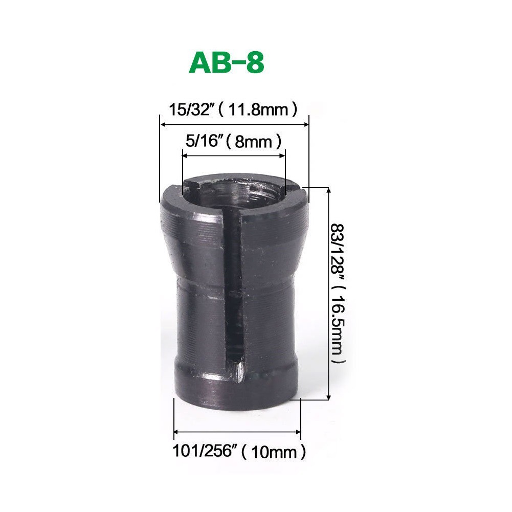 [Smellshi] 6 / 6.35 / 8mm Bộ định tuyến mũi mở rộng Collet Chuck Máy cắt tỉa khắc