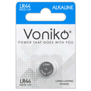 Pin Voniko Usa Alkaline Lr44, Ag13 1.5V Cao Cấp Chính Hãng (Vỉ 5 Viên)