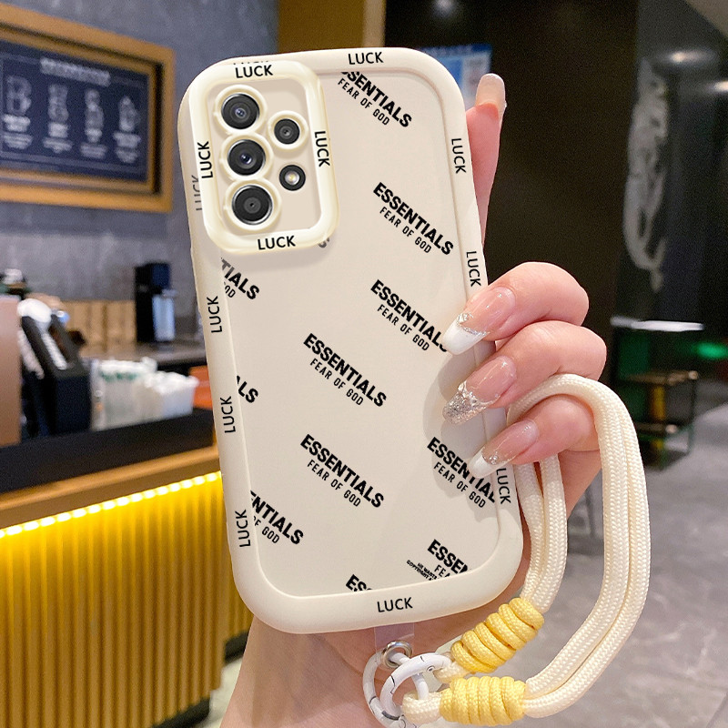 Ốp Lưng Samsung A52 4G A52 5G A52s 5G A13 5G A04s A23 5G M23 F23 A32 4G A33 5G A53 5G Case Hình ảnh chữ Với Lanyard