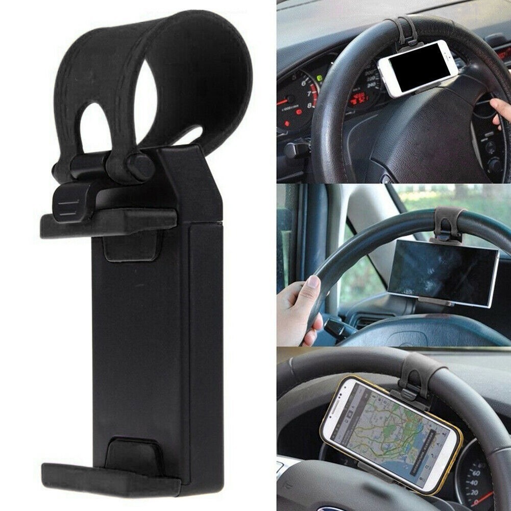 [GIGGLE] 1 × Giá đỡ điện thoại GPS nội thất ô tô Phụ kiện kẹp vô lăng