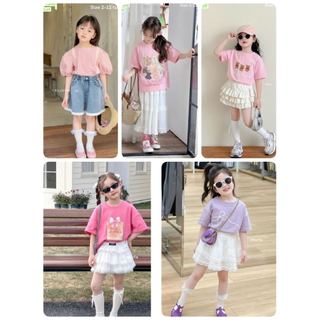 BBG01 - Set váy bé gái mùa hè size 2-12y