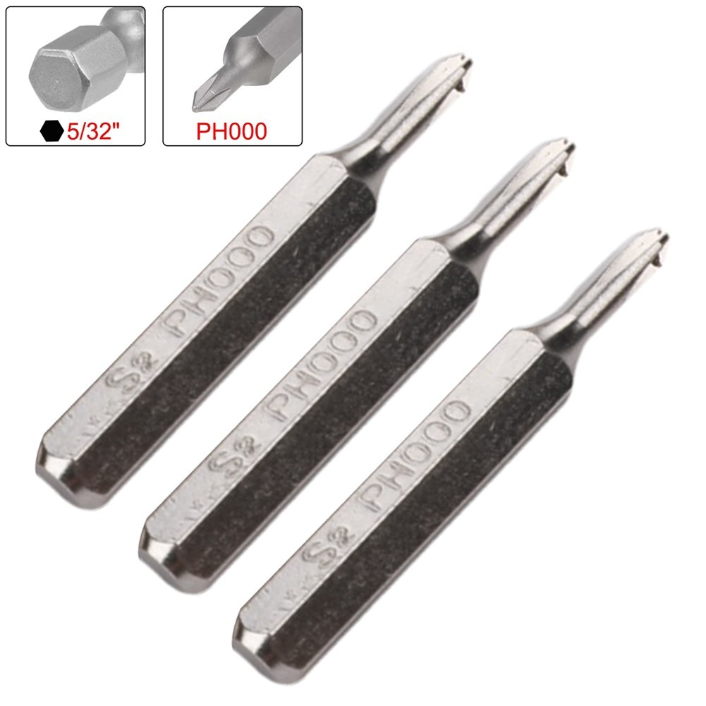 [Smellshi] Bộ 3 tuốc nơ vít PH000 5 / 32Inch Chuôi lục giác Bộ tuốc nơ vít chéo