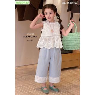 M6004 - Bộ Nickids áo thêu quần dài cho bé size 90-160