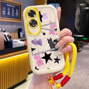 Ốp Lưng OPPO A60 4G Case Với Lanyard Ngôi sao