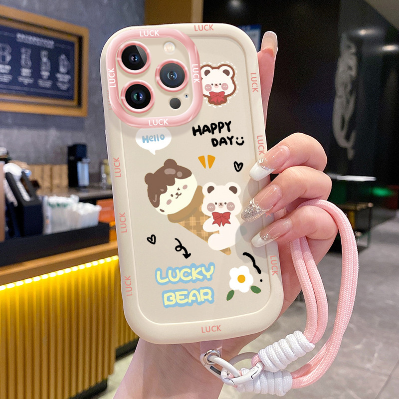 Ốp Lưng iPhone 11 11 Pro 11 Pro Max 12 12 Pro 12 Pro Max 13 13 Pro 13 Pro Max Case Hoạt hình Với Lanyard