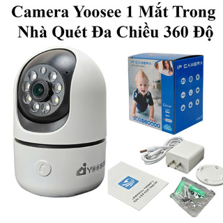 Camera Yoosee 1 Mắt Trong Nhà Quay Quét Đa Chiều 360 Độ, Xem Đêm Có Màu Sắc Nét