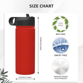 Chai nước cách nhiệt dung tích lớn Manchester Uniteds FC có ống hút18OZ, chai nước thể thao 500ML, du lịch, thép không gỉ