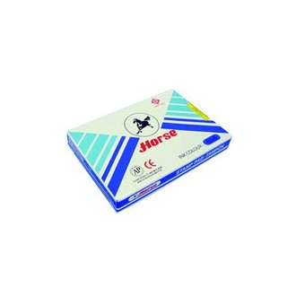 Hộp Dấu Kim Loại Horse H-02 Size Trung (Xanh/Đỏ/Đen) - Hàng Thái Lan, Vỏ Thép Bền Bỉ, Mực Đậm Nét