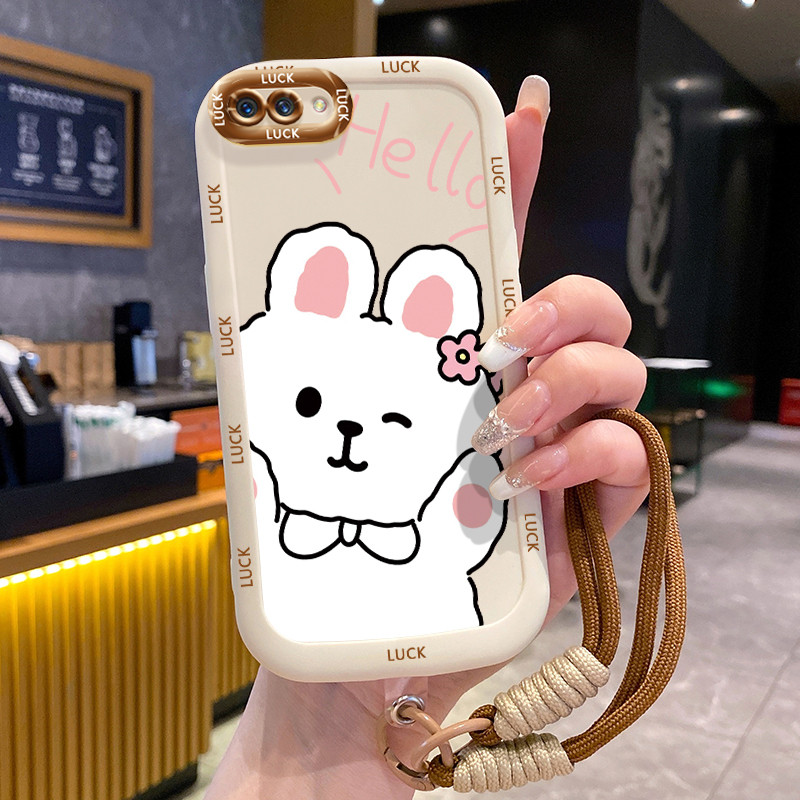 Ốp Lưng OPPO A5 A3s A12E Realme C1 Case Gấu Dễ thương Với Lanyard