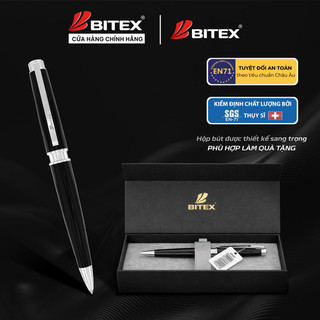 [MỚI VỀ] Bút Bi Ký Thân Kim Loại Bitex SI01 Mực Xanh - Thiết Kế Sang Trọng, Nét Mực Mượt Mà, Hộp Quà Tặng Cao Cấp