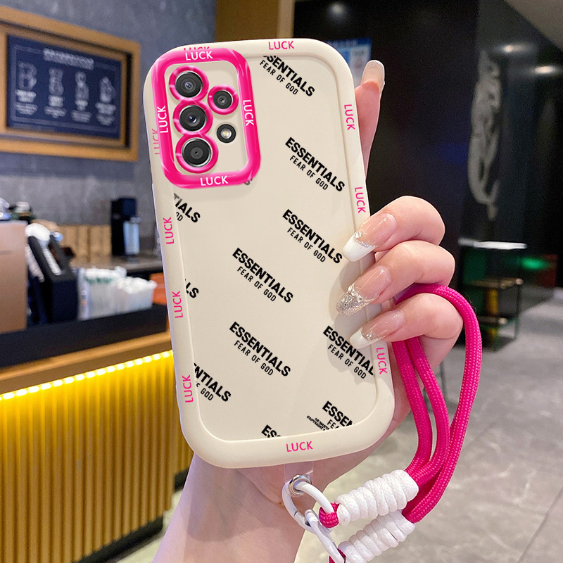 Ốp Lưng Samsung A52 4G A52 5G A52s 5G A13 5G A04s A23 5G M23 F23 A32 4G A33 5G A53 5G Case Hình ảnh chữ Với Lanyard