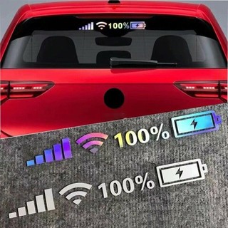 ⚡GIẢM GIÁ LỚN⚡Wifi Mức Pin Tín Hiệu Xe Vinyl Phản Quang Dán Vui Đề Can Trở Lại 25cm