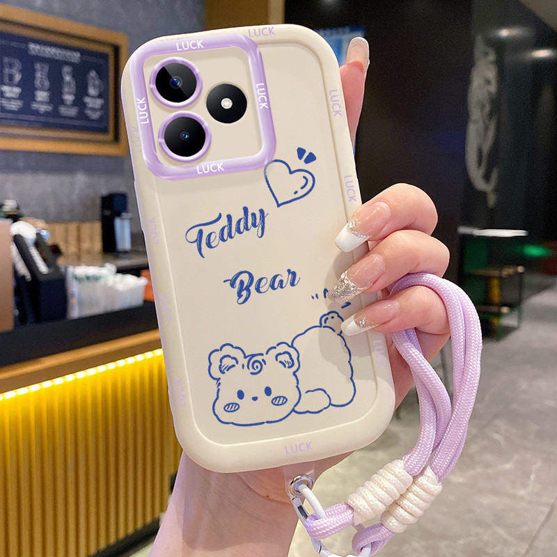 Ốp Lưng Realme C53 C51 C51s C35 Note 50 Narzo N53 Narzo 50A Prime Case Dễ thương Với Lanyard