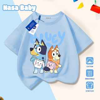 [Giao hàng trong ngày] Áo thun ngắn tay màu trắng cho trẻ em Cotton thoáng khí thoải mái Quần áo bé trai bé gái Thời trang Họa tiết hoạt hình nửa tay