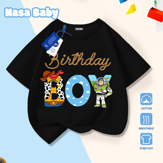 [Giao hàng trong ngày] Thương hiệu nổi tiếng Trẻ em Cotton trắng thoải mái Tay ngắn in hoạt hình dễ thương 3-16 tuổi Áo thun bé trai bé gái