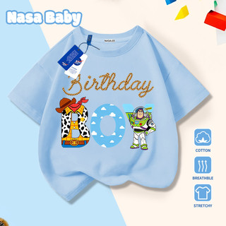 [Giao hàng trong ngày] Thương hiệu nổi tiếng Trẻ em Cotton trắng thoải mái Tay ngắn in hoạt hình dễ thương 3-16 tuổi Áo thun bé trai bé gái
