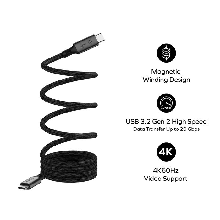 Ảnh Cáp sạc Nhanh Momax Mag Link USB-C to USB-C 100W USB3.2 Gen 2x2 Magnetic cable 1m 1