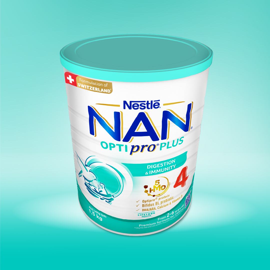 Ảnh Bộ 3 lon Sữa bột Nestlé NAN OPTIPRO PLUS 4 1500g/lon với 5HMO Giúp tiêu hóa tốt 4