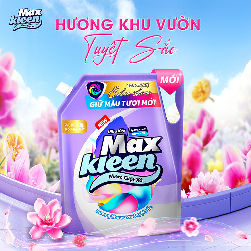 Ảnh Túi Nước Giặt Xả MaxKleen Giữ Màu Tươi Mới Hương Khu Vườn Tuyệt Sắc 3kg/Túi 3