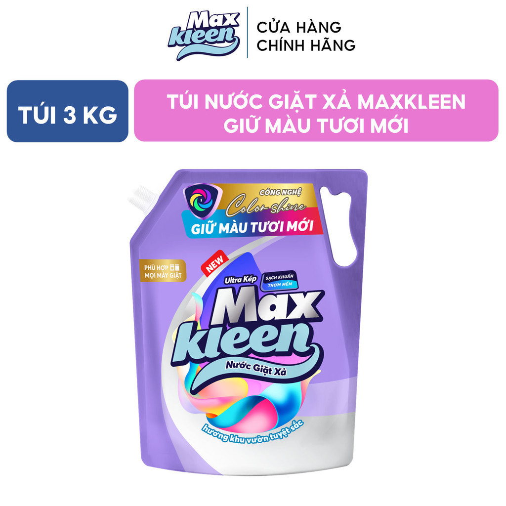 Ảnh Túi Nước Giặt Xả MaxKleen Giữ Màu Tươi Mới Hương Khu Vườn Tuyệt Sắc 3kg/Túi 1