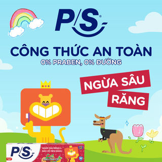 Kem đánh răng P/S 90g cho bé 2-6 tuổi , ngừa sâu răng và bảo vệ men răng