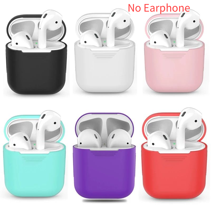 Ốp Lưng Cho AirPods 1 / 2 Tai Nghe TPU Chống Sốc Silicon Bảo Vệ Tai Nghe Bluetooth Mềm i12 Cover (Không Có Tai Nghe)