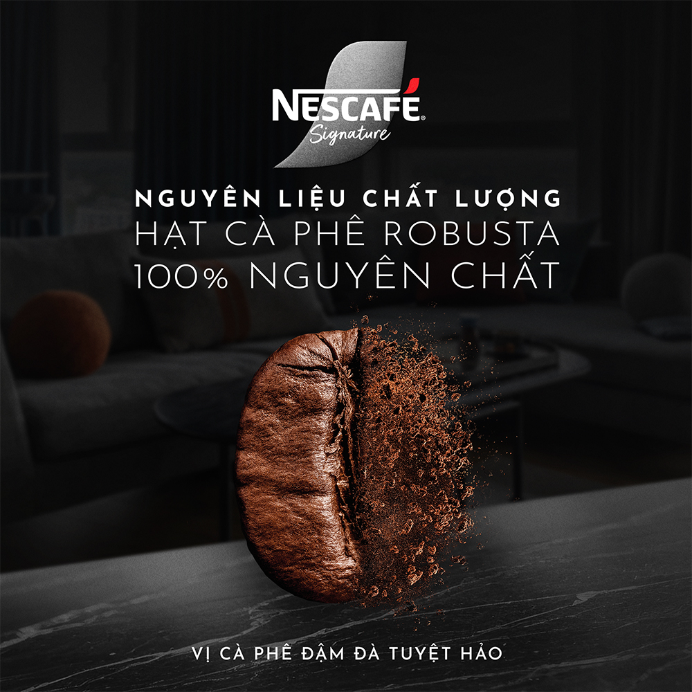 Cà phê đen hòa tan NESCAFÉ Signature Hộp 10 gói ĐẬM ĐÀ TUYỆT HẢO