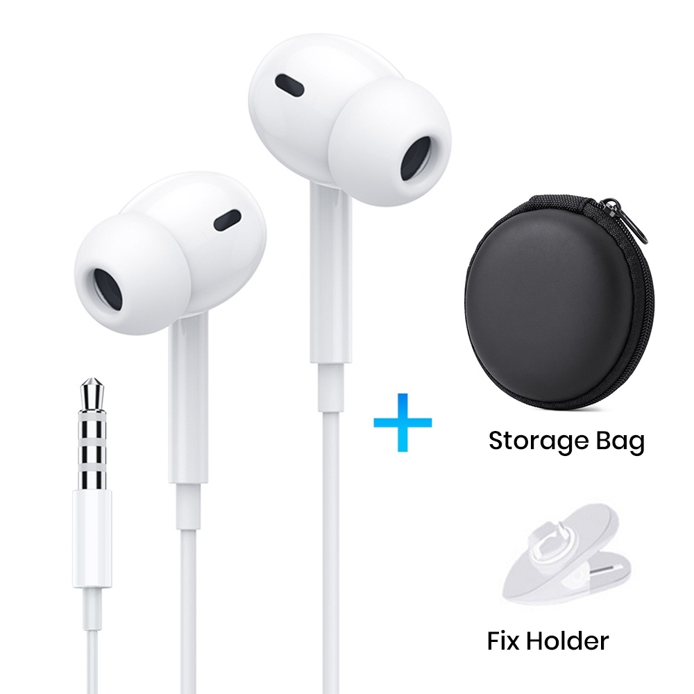 Tai nghe điều khiển có dây 3,5 mm Tai nghe IEM Tai nghe Micro âm thanh nổi màu trắng Điện thoại thông minh chất lượng cao Âm nhạc thể thao Chạy Bass ổn định Clear-Audio Thoải mái-Fit