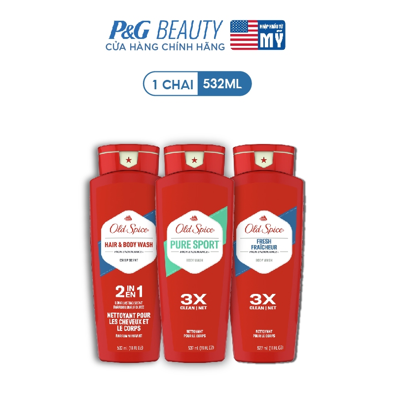 Ảnh Gel Tắm Gội Old Spice nhiều mùi hương 532ml/chai 2