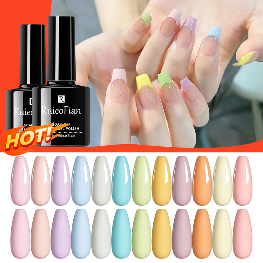 Xeijayi 12 Chiếc Macaron Gel Sơn Móng Tay Mùa Xuân Mùa Hè Kẹo Bộ Màu ...