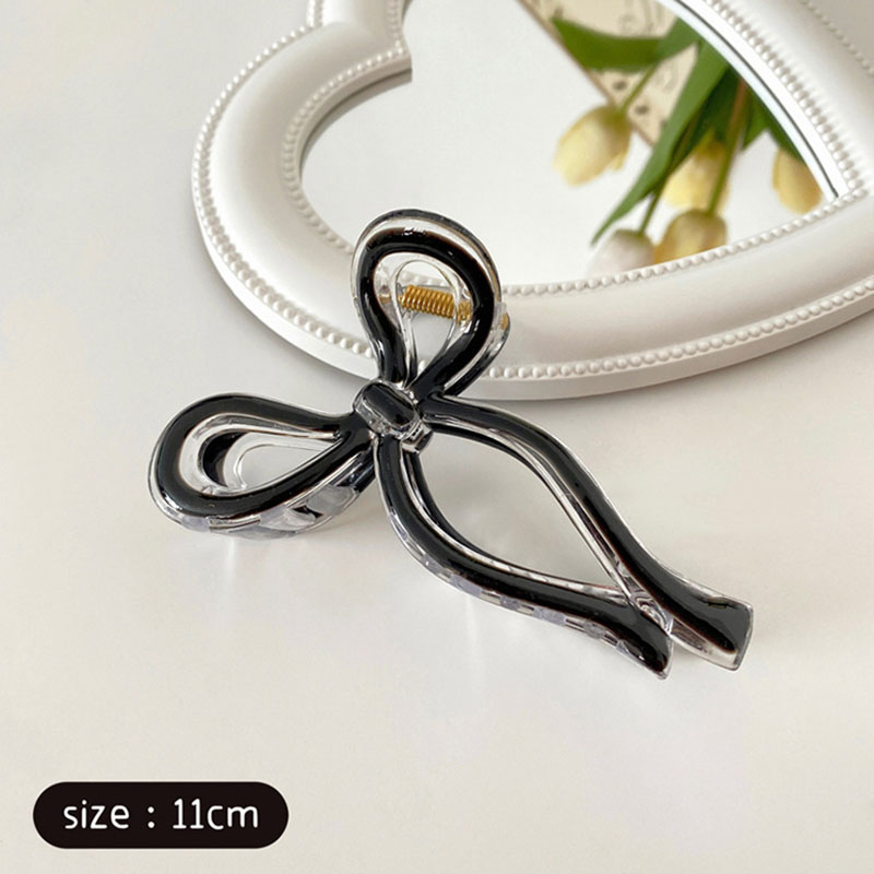 Kẹp Tóc Càng Cua Hình Chiếc Nơ Bằng  Acrylic Màu Thạch Phong Cách Hàn Quốc Phụ Kiện Tóc Nữ Empoli