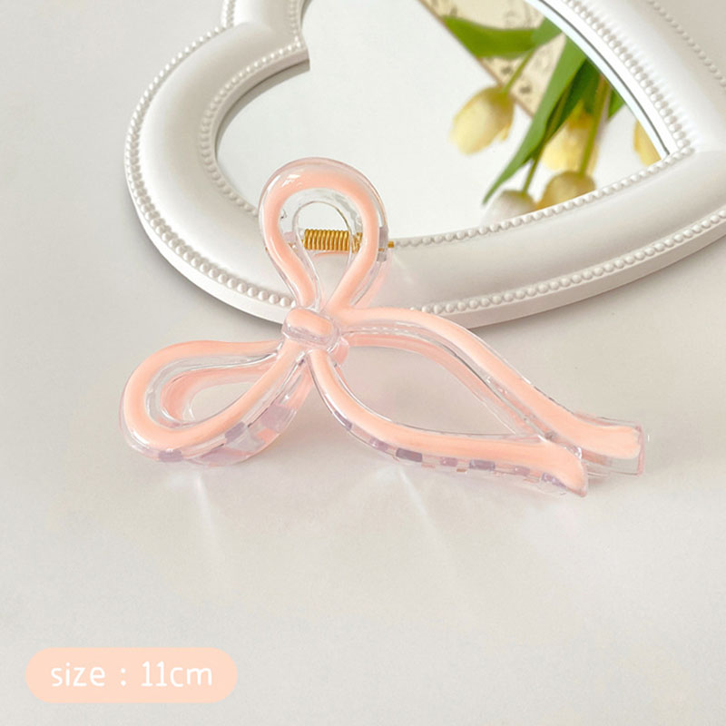 Kẹp Tóc Càng Cua Hình Chiếc Nơ Bằng  Acrylic Màu Thạch Phong Cách Hàn Quốc Phụ Kiện Tóc Nữ Empoli