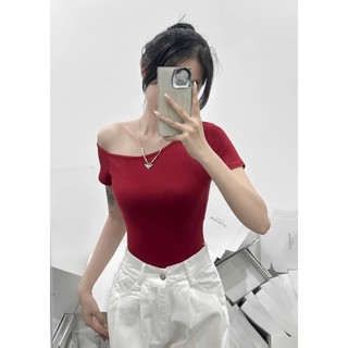 Áo Thun Nữ Ôm Lệch Vai Choice FA1-0643-96 Vải Cotton 4 Chiều Co Giãn Thoáng Mát