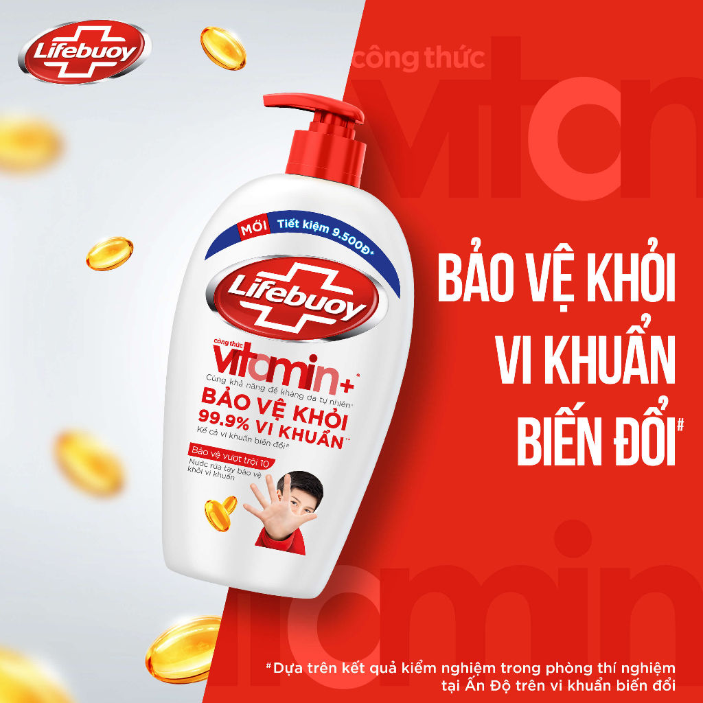Nước rửa tay Lifebuoy Bảo vệ khỏi vi khuẩn 450gr (Chai)