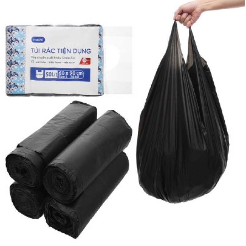 [Top Value] 1 Cuộn túi đựng rác sinh học Inochi NH139 50L màu đen có ...