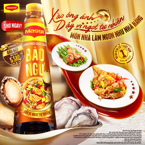 Dầu Hào Cao Cấp Nestlé MAGGI® Bào Ngư chai 820g - 1 bước xào, óng ánh chuẩn nhà hàng. Chai lớn, giá tiết kiệm 10%