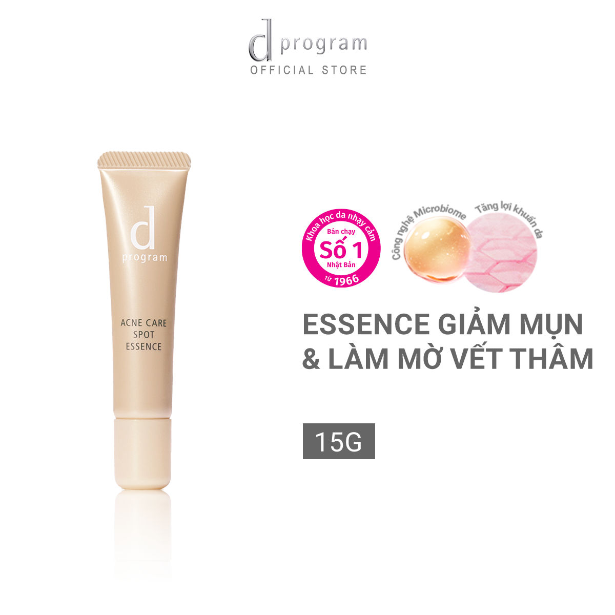 Ảnh Tinh chất giảm mụn và làm mờ vết thâm Dprogram Acne Care Spot Essence 15g 1