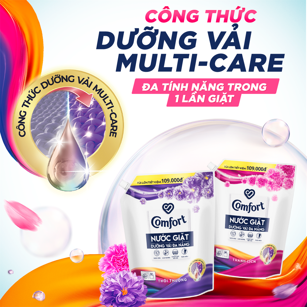 Ảnh Nước Giặt Comfort Dưỡng Vải Đa Năng 3.0KG/ 3.8KG (Thiên nhiên Thanh Khiết / Thanh Lịch/ Thời Thượng) 4