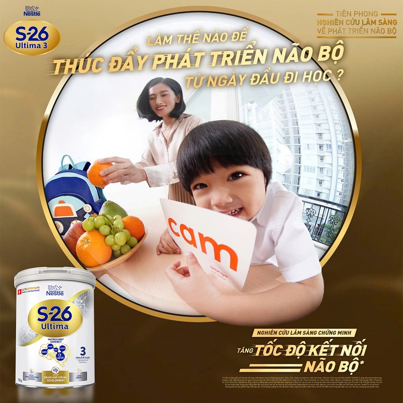 Ảnh Sữa Bột Nestlé S-26 ULTIMA3(S26)750G tăng tốc độ kết nối nãobộ2,5lầnvớiNUTRILEARN® CONNECT 4