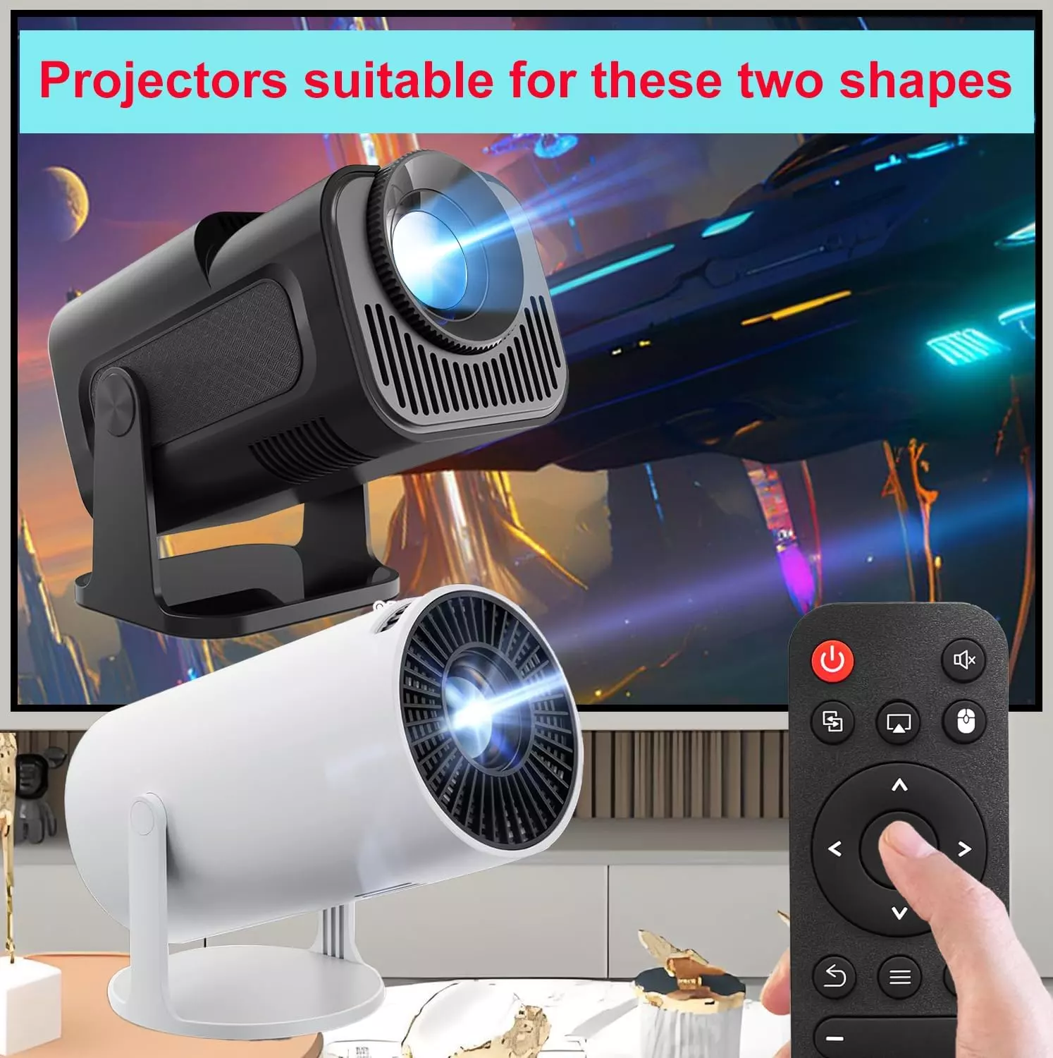 Máy chiếu HY300PRO Điều khiển từ xa đa năng cho T01A HY320 HY320 MINI Allwinner H713 Chipset Thay thế